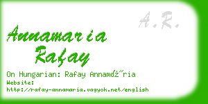 annamaria rafay business card